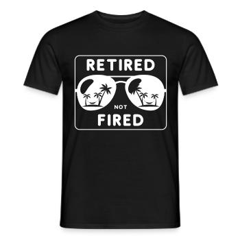 Im Ruhestand, nicht gefeuert Sonnenbrille Palmen. - Männer T-Shirt - Schwarz - Vorne - AI Model Male 178 light (178cm)