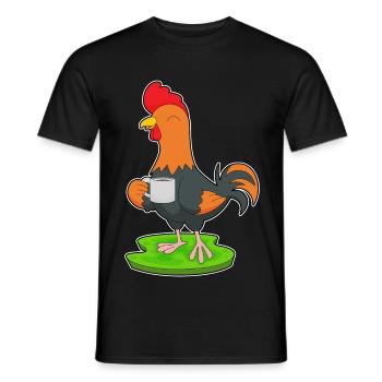 Café Tasse de Coq - T-shirt homme - noir - Devant - AI Model Male 178 light (178cm)