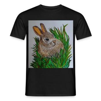 EG Bunny I Animal I Easter I Gift Idea I Holiday - Men's T-Shirt - black - Front - AI Model Male 178 light (178cm)