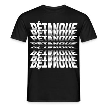 Boules de pétanque pour pétanque, pétanque et pétanque - T-shirt homme - noir - Devant - AI Model Male 178 light (178cm)