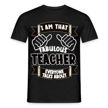 Lehrer Lustiger Spruch Geschenk Pädagoge - Männer T-Shirt - Schwarz - Vorne - AI Model Male 178 light (178cm)