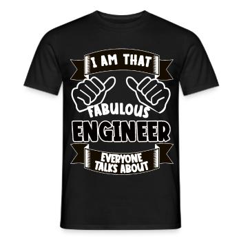 Engineer Funny Saying Gift Idea - Men's T-Shirt - black - Front - AI Model Male 178 light (178cm)