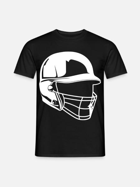 Baseball Helmet Drawing - Men's T-Shirt - black