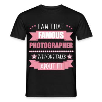 Photographe Profession Femme Cadeau - T-shirt homme - noir - Devant - AI Model Male 178 light (178cm)
