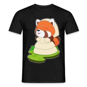 Mariage au voile de mariée Red Panda - T-shirt homme - noir - Devant - AI Model Male 178 light (178cm)