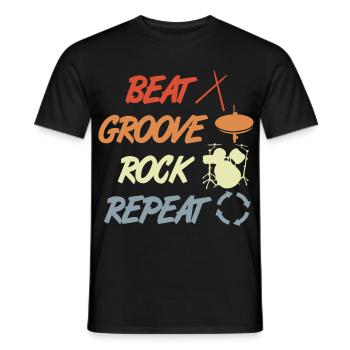 Batterie Look Vintage - T-shirt homme - noir - Devant - AI Model Male 178 light (178cm)