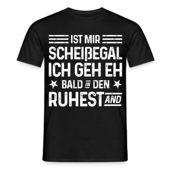 Is mir Scheißegal Ich geh eh bald in den Ruhestand - Männer T-Shirt - Schwarz - Vorne - AI Model Male 178 light (178cm)
