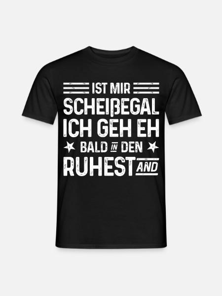 Is mir Scheißegal Ich geh eh bald in den Ruhestand - Männer T-Shirt - Schwarz