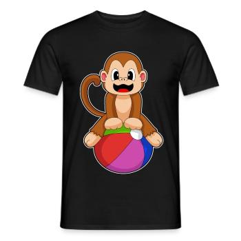 Affe Workout Gymnastik Fitness - Männer T-Shirt - Schwarz - Vorne - AI Model Male 178 light (178cm)