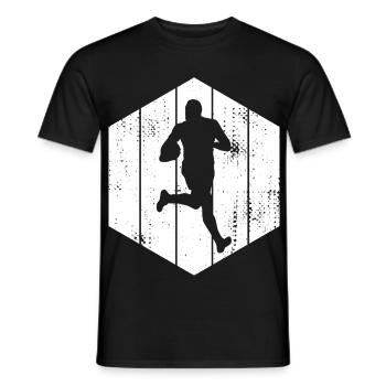 Rugby Drawing - Men's T-Shirt - black - Front - AI Model Male 178 light (178cm)