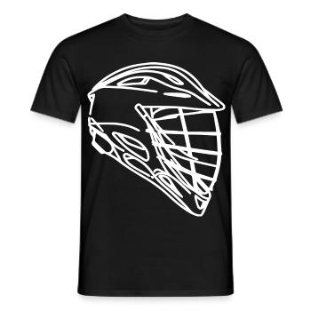 Lacrossehelm Skizze - Männer T-Shirt - Schwarz - Vorne - AI Model Male 178 light (178cm)
