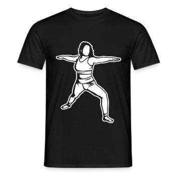 Yogini Sketch - Men's T-Shirt - black - Front - AI Model Male 178 light (178cm)