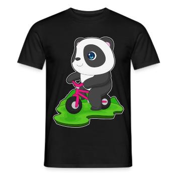 Vélo Panda - T-shirt homme - noir - Devant - AI Model Male 178 light (178cm)