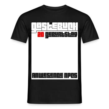 20. Geburtstag Mann Frau 20 Jahre Lustig Geschenk - Männer T-Shirt - Schwarz - Vorne - AI Model Male 178 light (178cm)