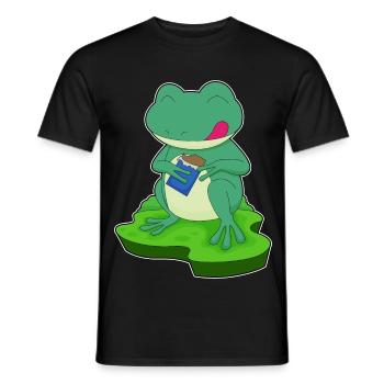 Frosch Schokoriegel - Männer T-Shirt - Schwarz - Vorne - AI Model Male 178 light (178cm)