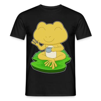 Grenouille tasse de café - T-shirt homme - noir - Devant - AI Model Male 178 light (178cm)