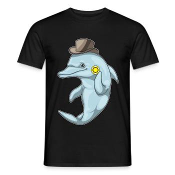Dolphin Poker Jetons de Poker - T-shirt homme - noir - Devant - AI Model Male 178 light (178cm)