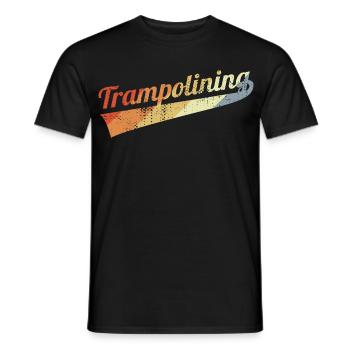 Saut de trampoline vintage - T-shirt homme - noir - Devant - AI Model Male 178 light (178cm)