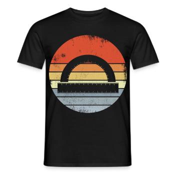 Vintage Ruler - Men's T-Shirt - black - Front - AI Model Male 178 light (178cm)