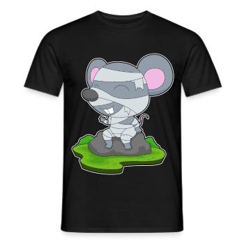 Mouse Halloween Mummy - Men's T-Shirt - black - Front - AI Model Male 178 light (178cm)