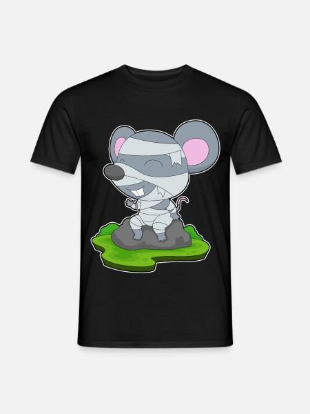 Mouse Halloween Mummy - Men's T-Shirt - black