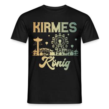 Kirmes König Jahrmarkt Rummel Volksfest - Männer T-Shirt - Schwarz - Vorne - AI Model Male 178 light (178cm)