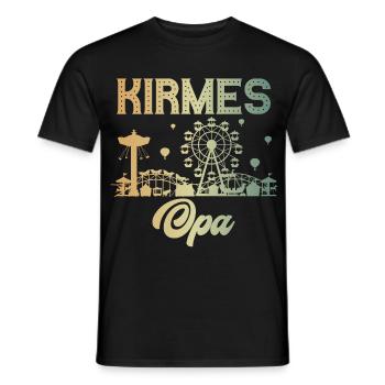 Kirmes Opa Jahrmarkt Rummel Volksfest - Männer T-Shirt - Schwarz - Vorne - AI Model Male 178 light (178cm)