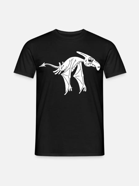 White Flying Dinosaur - Men's T-Shirt - black