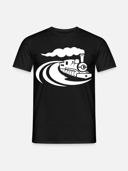 Lokomotive - Männer T-Shirt - Schwarz