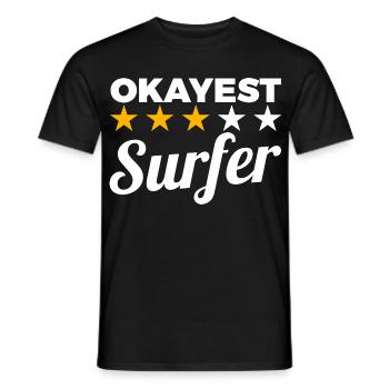 Okayest Surfer - Männer T-Shirt - Schwarz - Vorne - AI Model Male 178 light (178cm)