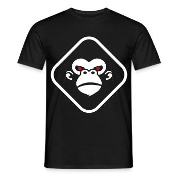Gorilla logo dark background - Men's T-Shirt - black - Front - AI Model Male 178 light (178cm)