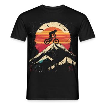 Mountain Bike Vintage Look - Men's T-Shirt - black - Front - AI Model Male 178 light (178cm)