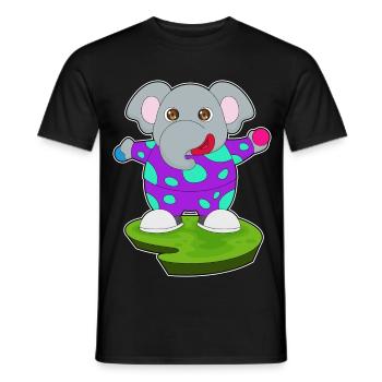 Elephant Clown - Men's T-Shirt - black - Front - AI Model Male 178 light (178cm)