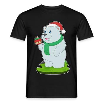 Bal de Noël des ours polaires - T-shirt homme - noir - Devant - AI Model Male 178 light (178cm)