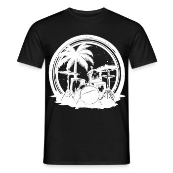Schlagzeug - Männer T-Shirt - Schwarz - Vorne - AI Model Male 178 light (178cm)