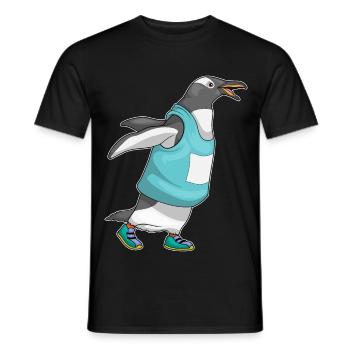 Penguin Jogger Jogging Sport - Men's T-Shirt - black - Front - AI Model Male 178 light (178cm)