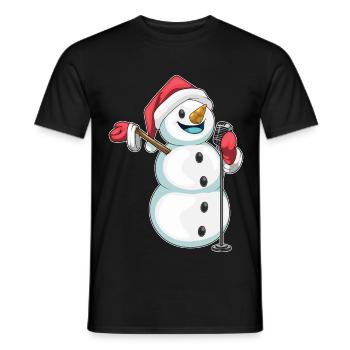 Snowman Chante de Noël - T-shirt homme - noir - Devant - AI Model Male 178 light (178cm)