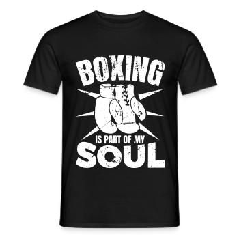 La boxe fait partie de mon âme - T-shirt homme - noir - Devant - AI Model Male 178 light (178cm)