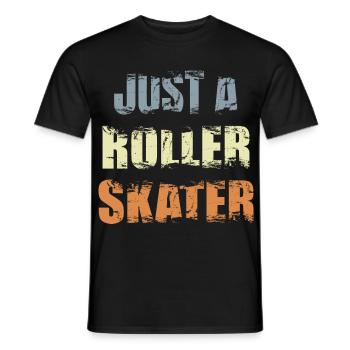 Funny roller skater - Men's T-Shirt - black - Front - AI Model Male 178 light (178cm)