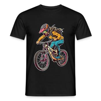 Bicycle Girl - Men's T-Shirt - black - Front - AI Model Male 178 light (178cm)