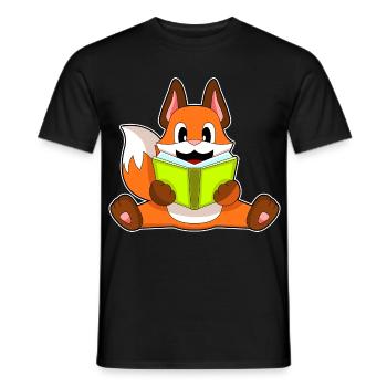 Livre de Fox Nerd - T-shirt homme - noir - Devant - AI Model Male 178 light (178cm)