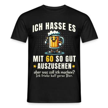 Humorvolles Trink-Design für Geburtstagsfans 60 - Männer T-Shirt - Schwarz - Vorne - AI Model Male 178 light (178cm)