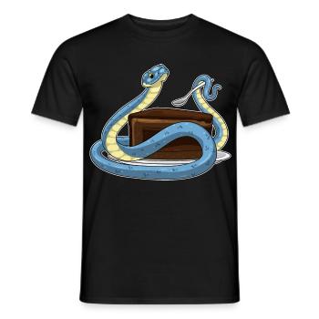 Gâteau Serpent - T-shirt homme - noir - Devant - AI Model Male 178 light (178cm)