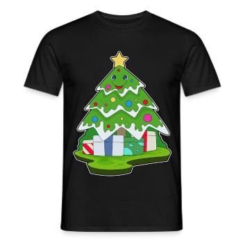 Sapin de Noël Forfaits Noël - T-shirt homme - noir - Devant - AI Model Male 178 light (178cm)
