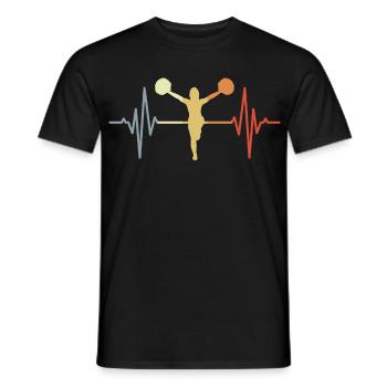 Vintage Cheerleader Pulsschlag - Männer T-Shirt - Schwarz - Vorne - AI Model Male 178 light (178cm)
