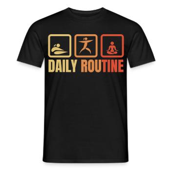 Tägliche Yoga Routine - Männer T-Shirt - Schwarz - Vorne - AI Model Male 178 light (178cm)