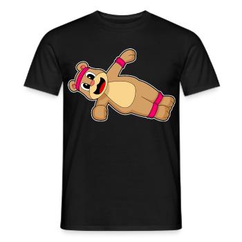 Entraînement abdominal Bear Culturisme - T-shirt homme - noir - Devant - AI Model Male 178 light (178cm)