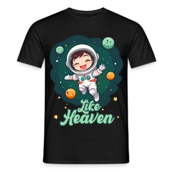 Like Heaven - Astronaut - Männer T-Shirt - Schwarz - Vorne - AI Model Male 178 light (178cm)