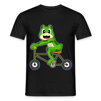 Vélo grenouille - T-shirt homme - noir - Devant - AI Model Male 178 light (178cm)