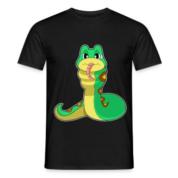 Serpent drôle - T-shirt homme - noir - Devant - AI Model Male 178 light (178cm)